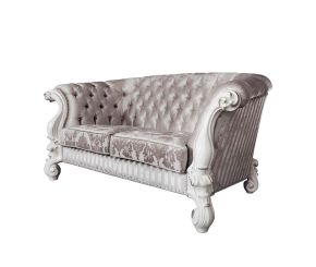 ACME LV01395 Versailles - Loveseat - Ivory Fabric & Bone White Finish