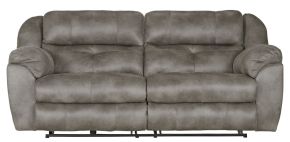 Catnapper 61891-1300/28 Ferrington - Power Lay Flat Reclining Sofa with Power Adjustable Headrest - Steel Color