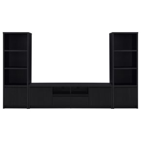 Coaster Fine Furniture 706223-SET Winfield - 3 Piece Entertainment Center TV Stand - Black