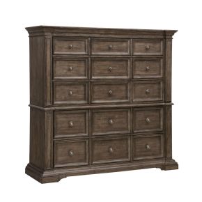 Pulaski Furniture P351-BR-K11 Woodbury - 15-Drawer Master Chest - Cowboy Boots Brown