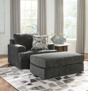 Signature Design by Ashley® 31402/23/08 Karinne - Smoke - 2 Pc. - Chair And A Half, Ottoman