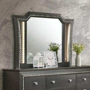 ACME 27284 ACME 27284 Kaitlyn - Mirror With LED - Metallic Gray