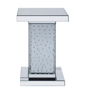 ACME 81412 Nysa - End Table - Mirrored & Faux Crystals - 26"
