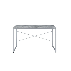 ACME 92905 Jurgen - Desk - Faux Concrete & Silver