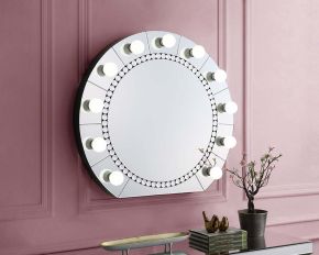 ACME AC00763 Farai - 29" Accent Mirror - Mirrored & Faux Crystal Diamonds