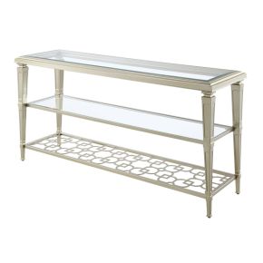 ACME LV02787 Zaba - Sofa Table - Glass Top & Silver