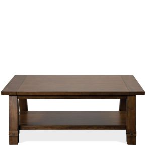 Riverside Furniture 76501 Windridge - Angled Leg Coffee Table - Sagamore Burnished Ash