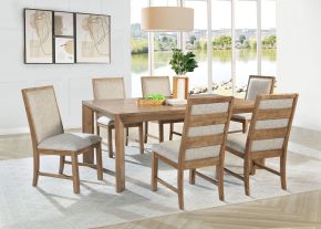 Coaster Fine Furniture 109101-S7 Bruner - 7 Piece Rectangular Dining Set - Natural Brown
