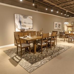 Liberty Furniture 105-CD-7TRS Harmony - 7 Piece Trestle Table Set - Brownstone