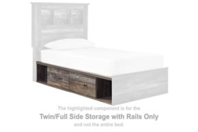 Signature Design by Ashley® B211-150 Drystan - T/F Side Storage w/Rail - Brown / Beige