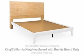 Signature Design by Ashley® B833-58 Sherbana - King/California King Headboard With Bunkie Board - Light Brown
