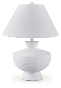 Signature Design by Ashley® L235934 Harelwood - Poly Table Lamp - White