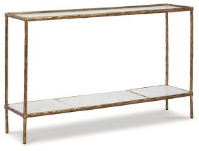 Ashley Furniture A4000443 Ryandale - Console Sofa Table - Antique Brass Finish