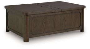 Ashley Furniture T678-20 Breckington - Cocktail Table With Storage - Dark Brown
