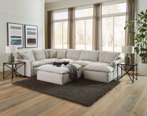 Jackson 1345/62/30/76/28-11 Harper - 3 Piece Sectional With RSF Chaise And Cocktail Ottoman - Oyster