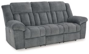 Signature Design by Ashley® 6930415 Tip-off - Slate - Power Reclining Sofa With Adj Headrest