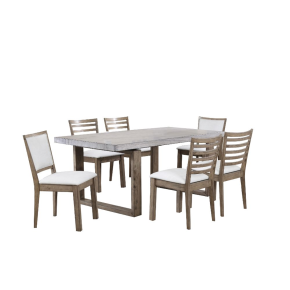 ACME 74674 Paulina - Side Chair (Set of 2) - White PU & Rustic Oak