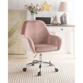 ACME 92504 Eimer - Office Chair - Peach Velvet & Chrome