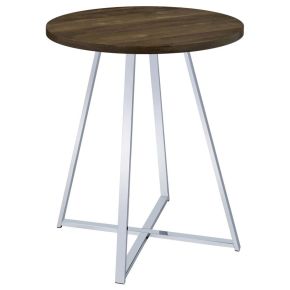 CoasterEveryday 183516 Burkhart - Round Pub Height Bistro Bar Table - Brown Oak