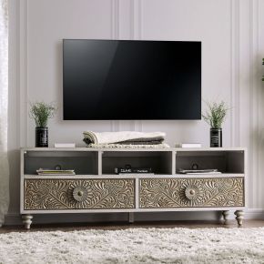 Furniture of America FOA7882TV Jakarta - TV Stand - Antique White