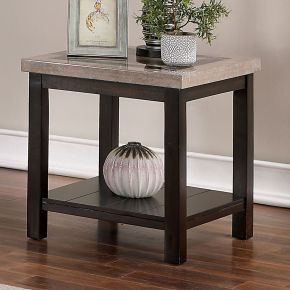 Furniture of America CM4187E Rosetta - End Table - Dark Walnut