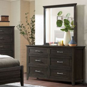 Furniture of America FOA7916D Alaina - Dresser With Support Rail - Walnut
