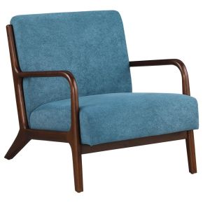 CoasterEveryday 902272 Foster - Upholstered Wood Frame Accent Chair - Peacock Blue