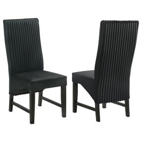 Coaster Fine Furniture 106387 Barrand - Upholstered Dining Side Chair (Set of 2) - Black