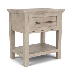 Riverside Furniture 79268 Bennett - One Drawer Nightstand - Frosted Gray