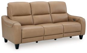 Ashley Furniture U6600015 Mosswell - Power Reclining Sofa With Adj Headrest - Toffee