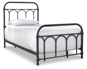 Signature Design by Ashley® B280-671 Nashburg - Twin Metal HDBD/Ftbd/Rails - Black