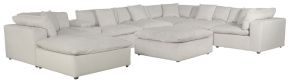 Jackson 4445/31/59/28/88/9-11 Jackson 4445/31/59/28/88/9-11 Posh - 9 Piece Modular Sectional With 3 Armless, 3 Corners, 2 Cocktail Ottoman, 1 Console - Porcelain