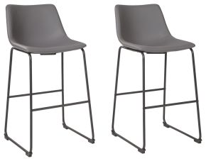 Signature Design by Ashley® D372-830 Centiar - Gray - Tall Uph Barstool (Set of 2)