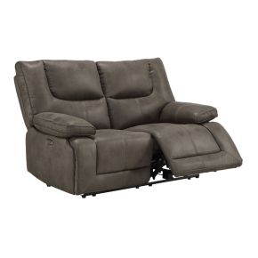 ACME 54896 Harumi - Power Motion Loveseat With USB - Gray Fabric