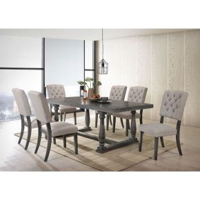 ACME 66190 Bernard - Dining Table - Weathered Gray Oak