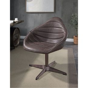 ACME AC02582 Pipino - Accent Chair With Swivel - Antique Ebony