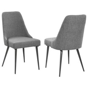 CoasterEssence 190442 Alan - Fabric Upholstered Dining Side Chair (Set of 2) - Gray