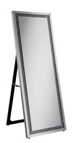 CoasterEveryday 961421 Seraphina - Acrylic Framed Standing Mirror - Silver