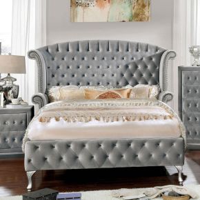 Furniture of America CM7150Q-BED Alzir - Queen Bed - Gray