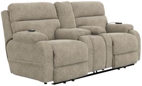 Jackson Furniture Industries 764819-2018/26-2019/26 Regenerator - Dual Lift Power Headrest Console Loveseat With CR3 Heat/Massage/Lumbar/Zero Gravity - Burlap