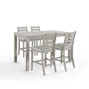 New Classic 40-D1652C-4C Pascal - Counter Dining Table & 4 Chairs - Driftwood