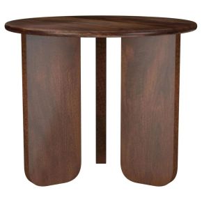 Coaster Fine Furniture 721997 Dale - Round Solid Mango Wood Side End Table - Brown