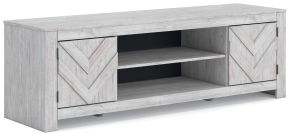 Signature Design by Ashley® W3788-68 Cayboni - LG TV Stand With Fireplace Option - Whitewash