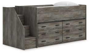 Signature Design by Ashley® B4480B26 Frandern - Twin Loft Bed With 2 Drawer Storages - Gray