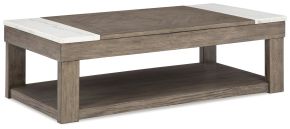 Ashley Furniture T854-9 Loyaska - Lift Top Cocktail Table - Grayish Brown / White