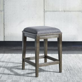 Liberty Furniture 473-OT9001 Sonoma Road - Upholstered Console Stool - Weathered Beaten Bark