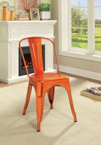ACME 96780 Jakia - Side Chair (Set of 2) - Glossy Orange