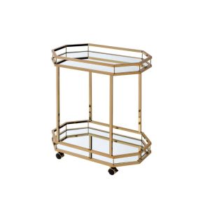 ACME 98197 Lacole - Serving Cart - Mirrored & Champagne