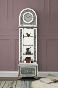 ACME AC00353 Noralie - Grandfather Clock - Pearl Silver - 63"