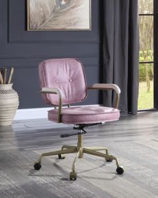 ACME OF00400 ACME OF00400 Siecross - Office Chair - Pink Top Grain Leather